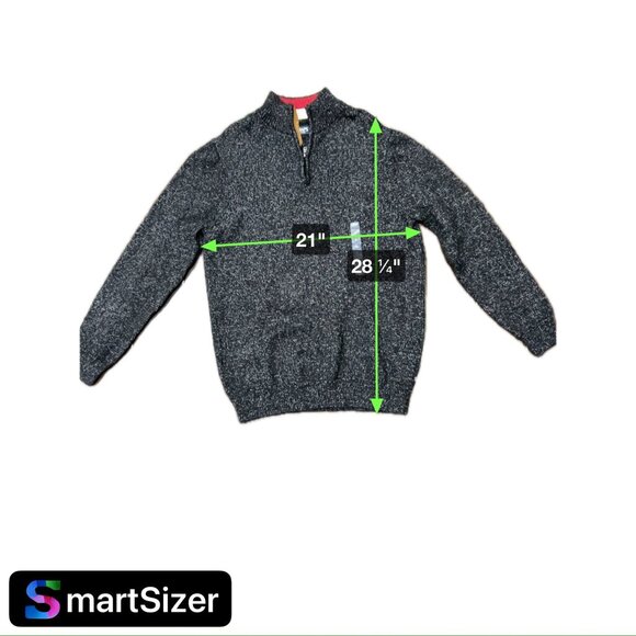 Chaps NWT Mens Half-Zip Sweater Black & White Cotton Blend Size L - Picture 7 of 11